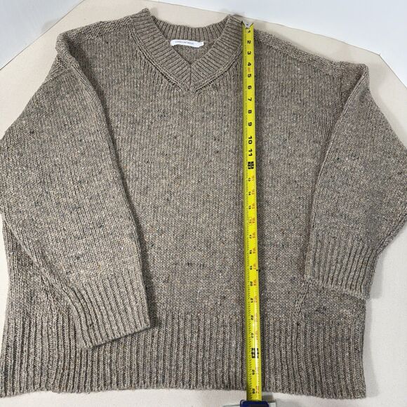 American Holic Sweater Womens Large V-Neck Acrylic Wool Blend Speckled Knit Cozy - Picture 4 of 12